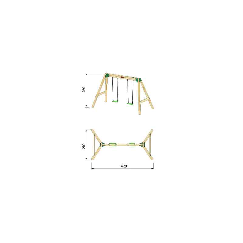 Hy-land Commercial Swing Set with Seats