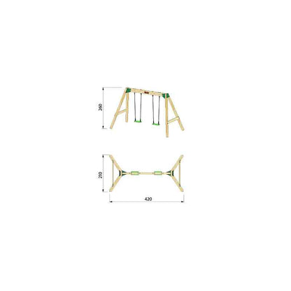 Hy-land Commercial Swing Set with Seats